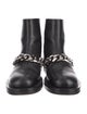 Givenchy Leather Chain-Link Accents Combat Boots