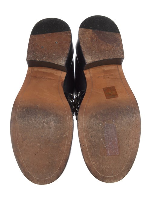 Givenchy Leather Chain-Link Accents Combat Boots