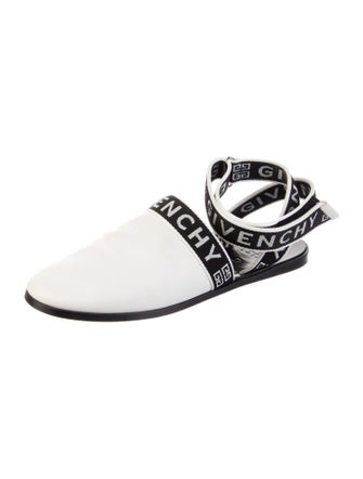 Givenchy Leather Printed Slingback Flats