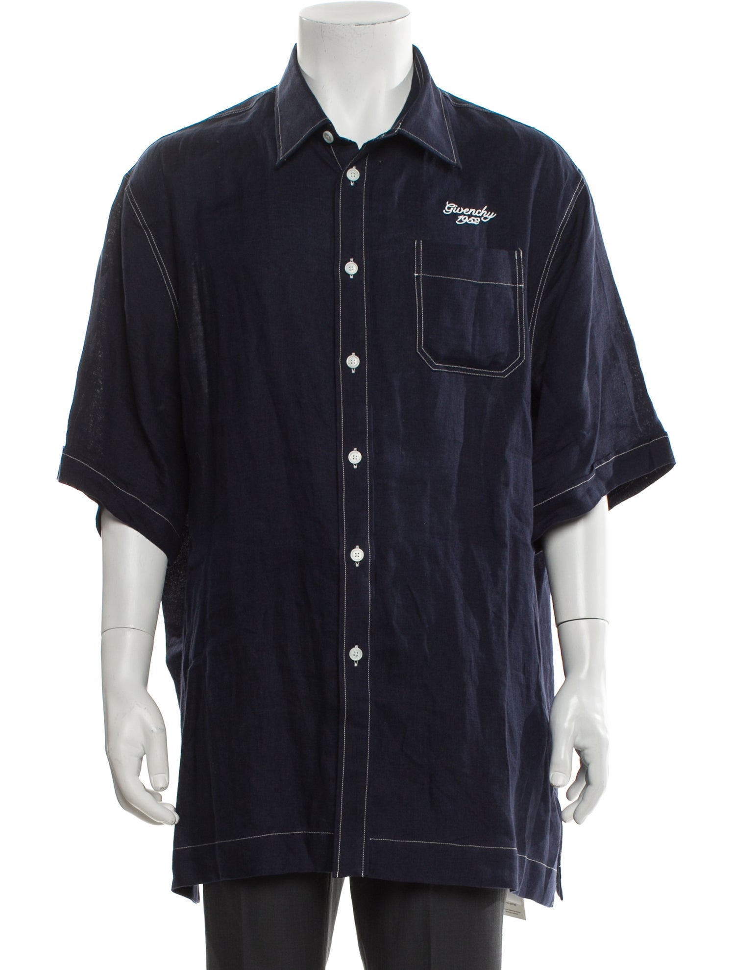 Givenchy Linen Three-Quarter Sleeve Shirt