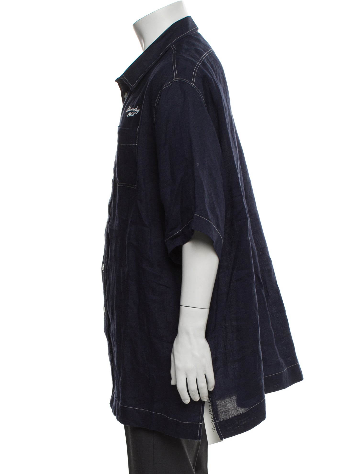 Givenchy Linen Three-Quarter Sleeve Shirt