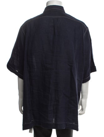 Givenchy Linen Three-Quarter Sleeve Shirt