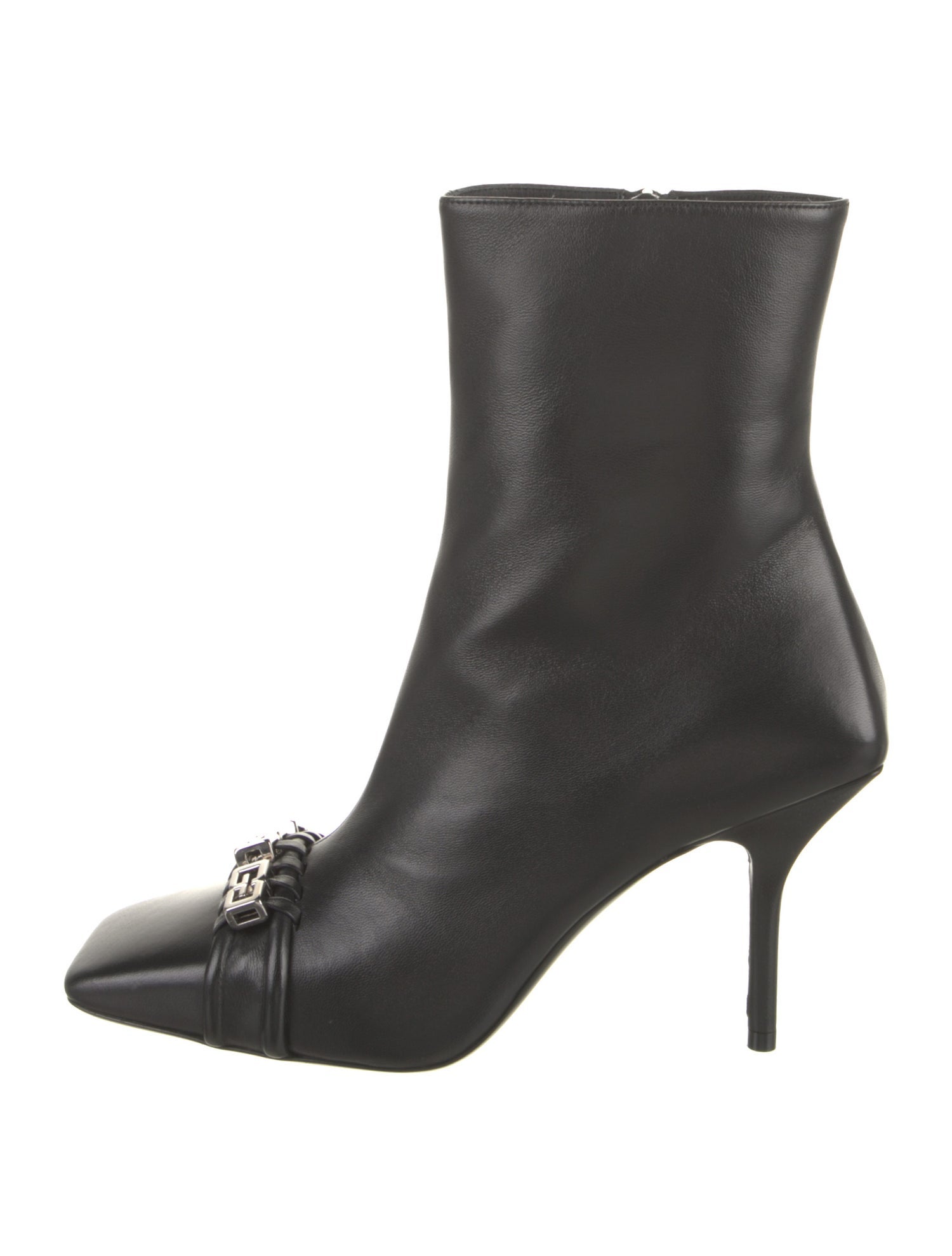 Givenchy Leather Whipstitch Trim Boots