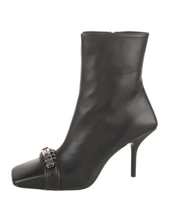 Givenchy Leather Whipstitch Trim Boots