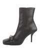 Givenchy Leather Whipstitch Trim Boots