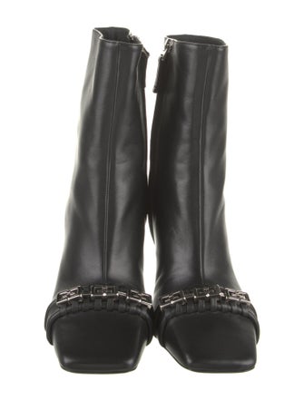 Givenchy Leather Whipstitch Trim Boots