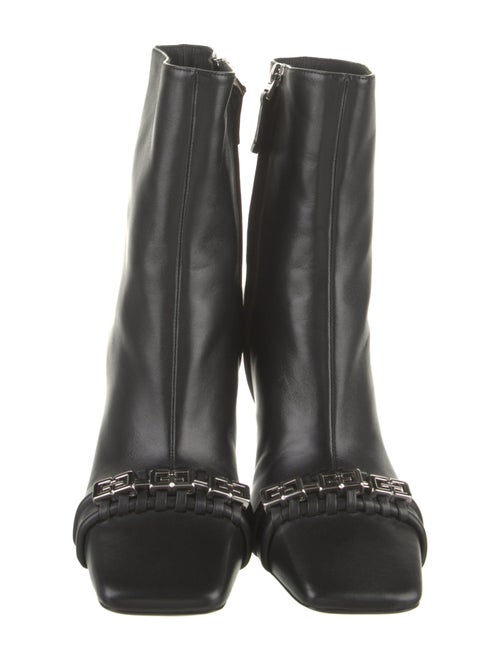 Givenchy Leather Whipstitch Trim Boots