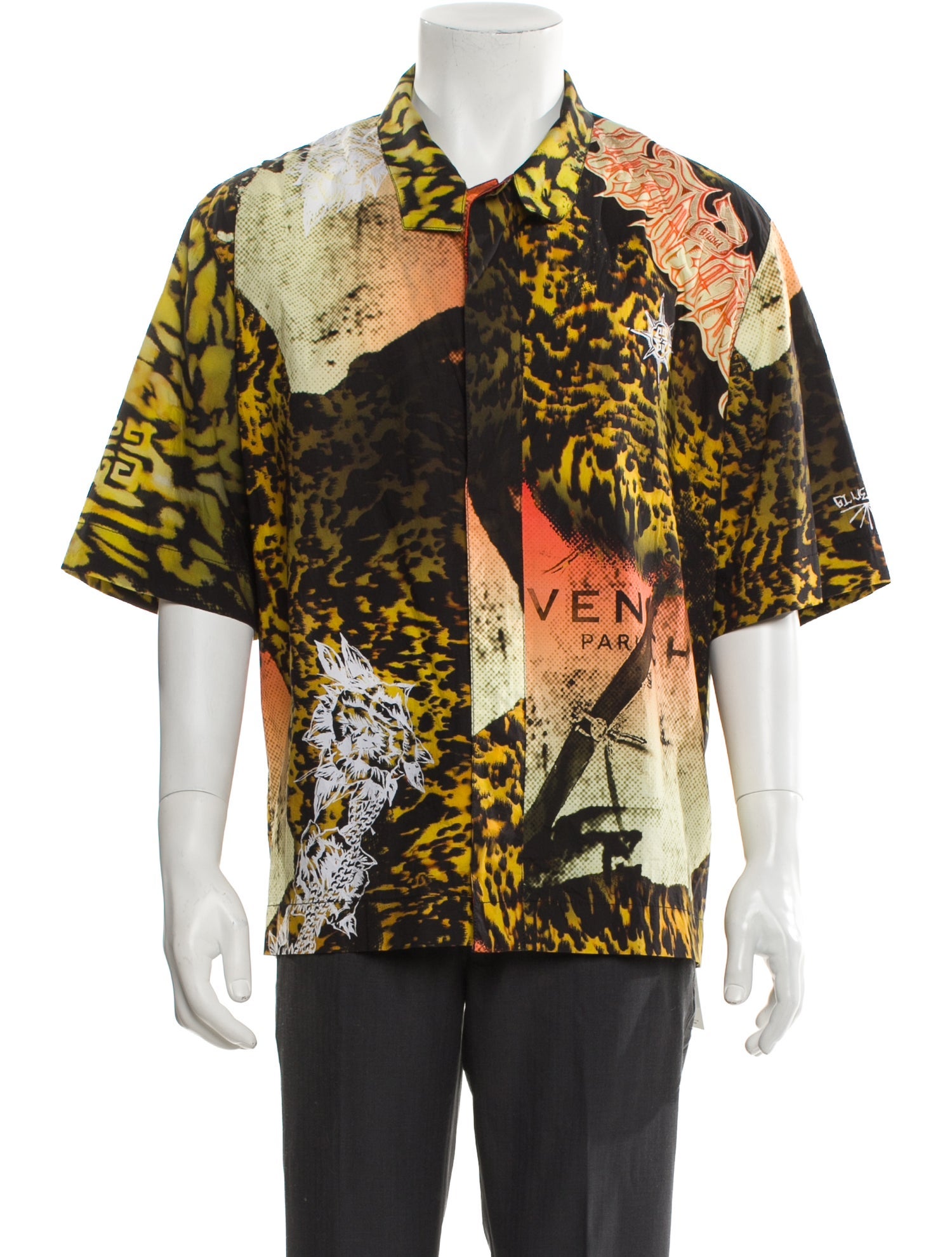 Givenchy Floral Print Short Sleeve Shirt