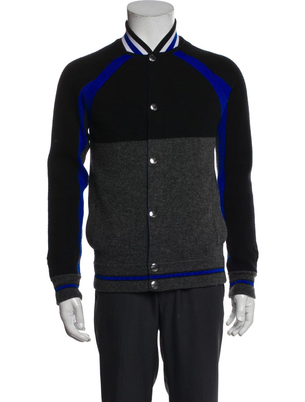 Givenchy Wool Varsity Jacket Black Colorblock Pat… - image 1