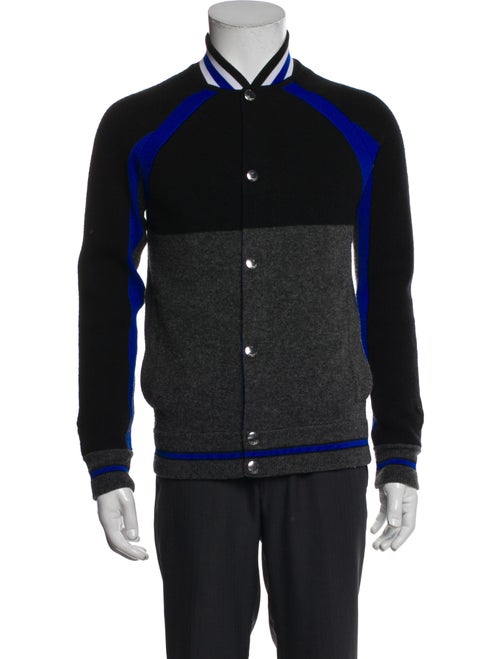 Givenchy Wool Colorblock Pattern Varsity Jacket