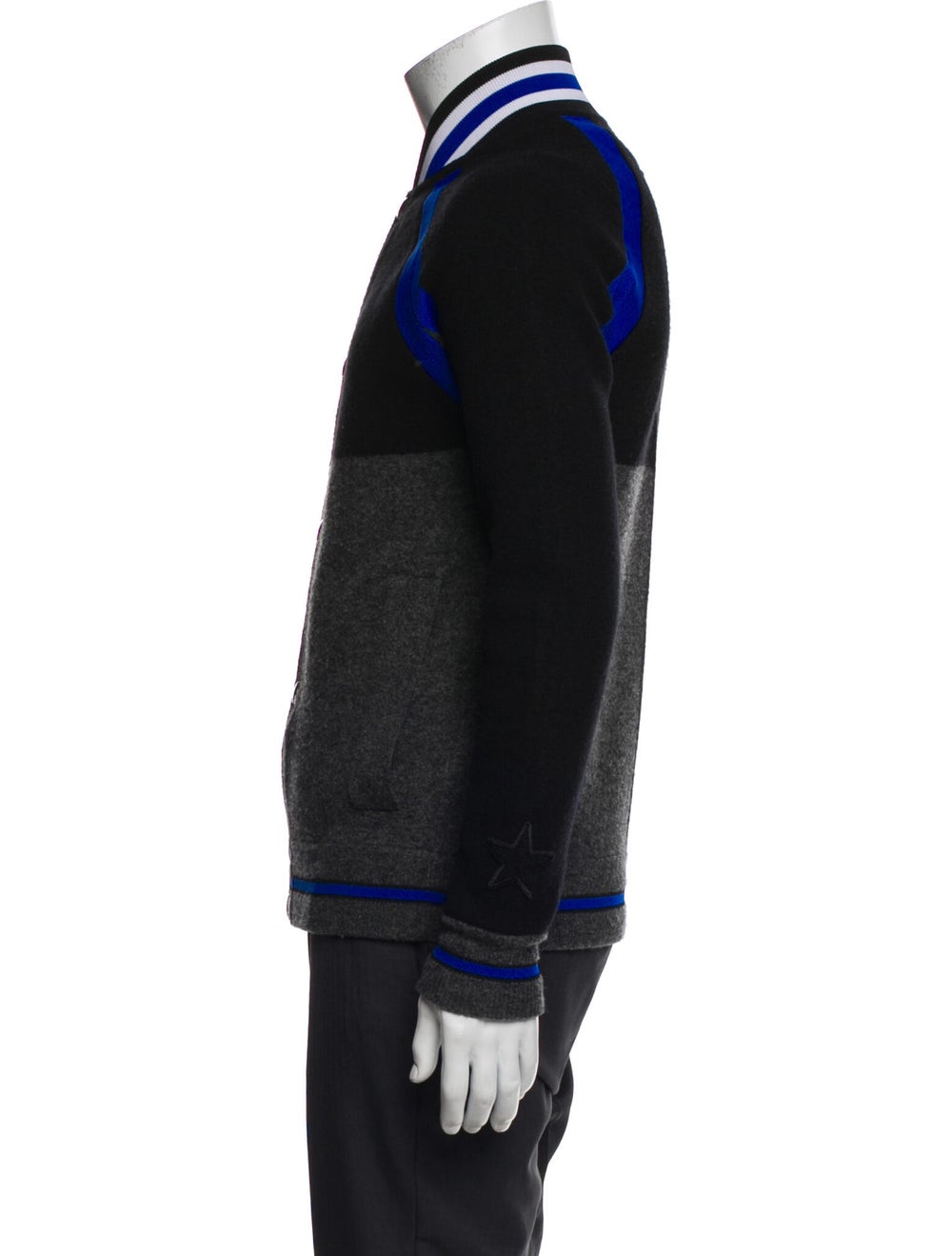Givenchy Wool Varsity Jacket Black Colorblock Pat… - image 2