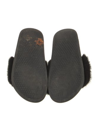 Givenchy Fur Faux Fur Trim Slides