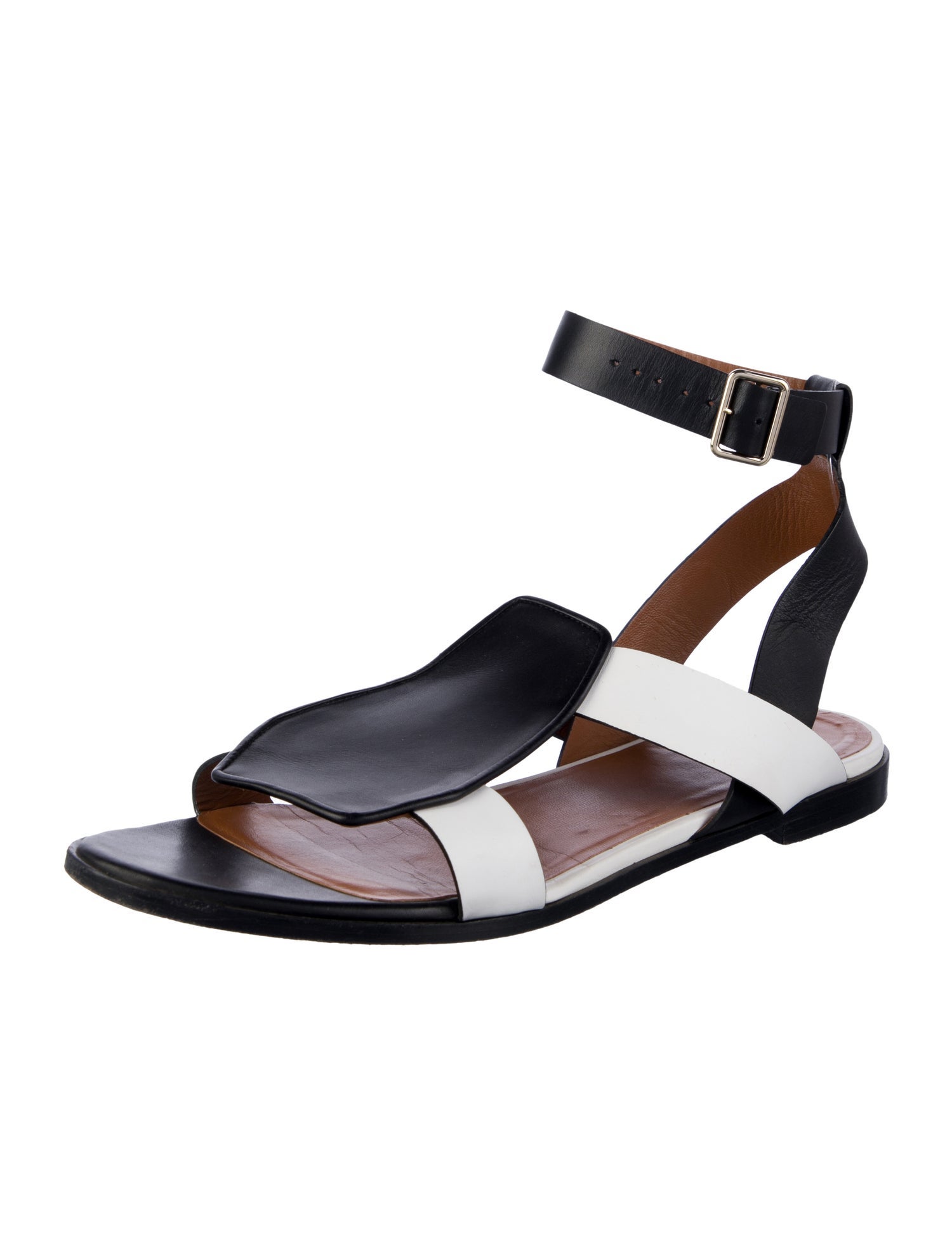 Givenchy Leather Colorblock Pattern Gladiator Sandals