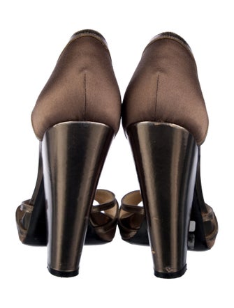 Givenchy Satin Leather Trim Embellishment T-Strap Sandals