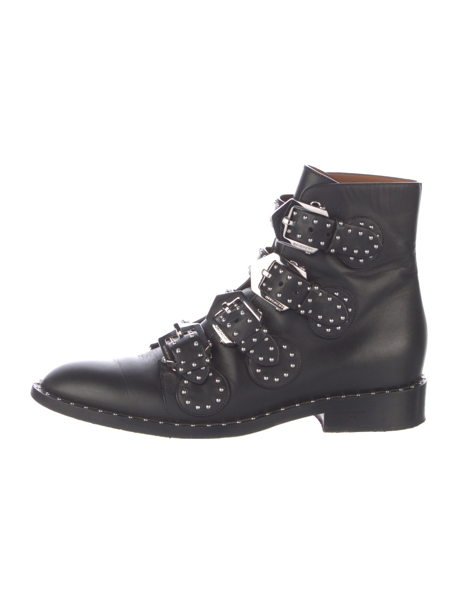 Givenchy Leather Studded Accents Combat Boots