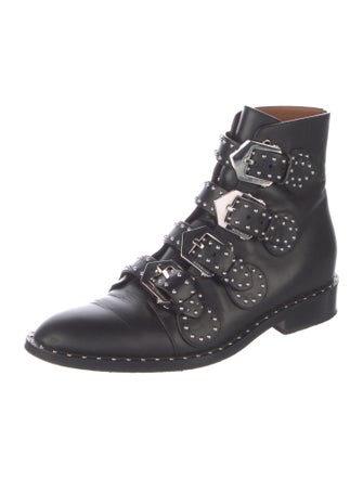 Givenchy Leather Studded Accents Combat Boots