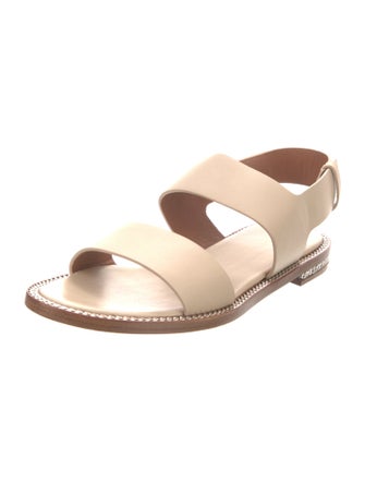 Givenchy Leather Chain-Link Accents Slingback Sandals