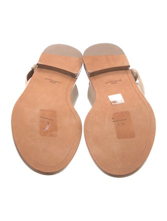 Givenchy Leather Chain-Link Accents Slingback Sandals