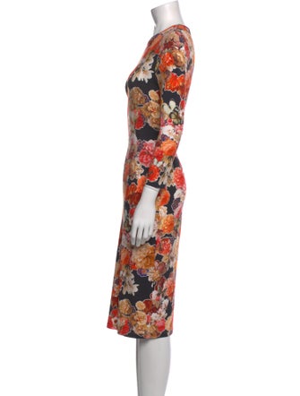 Givenchy Floral Print Midi Length Dress