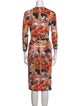 Givenchy Floral Print Midi Length Dress