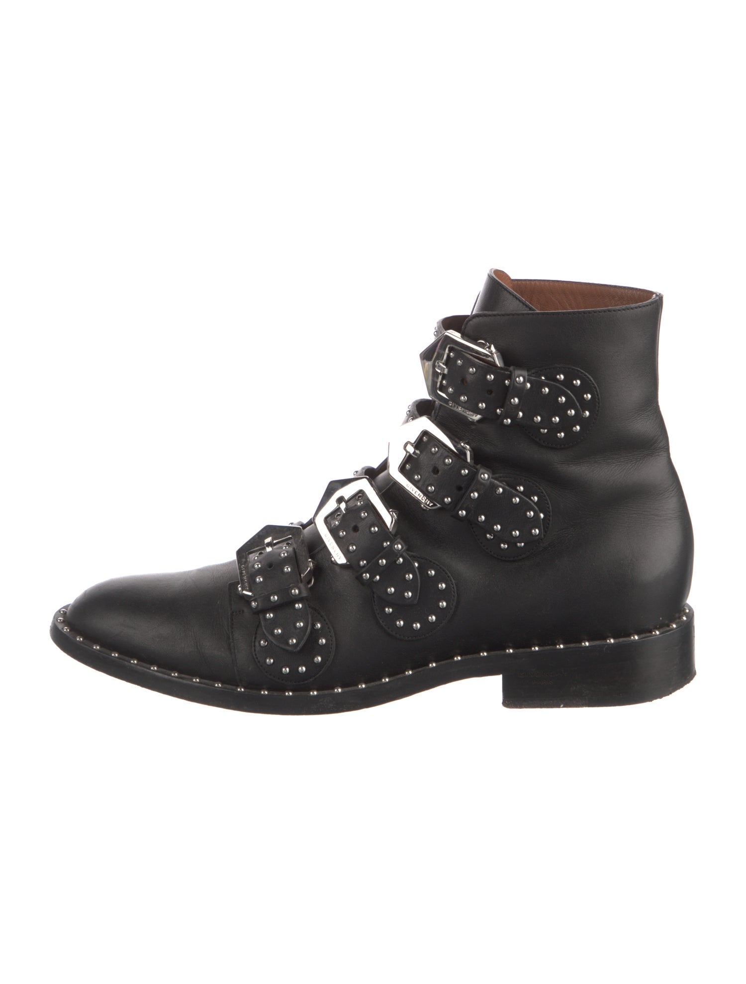Givenchy Leather Studded Accents Combat Boots