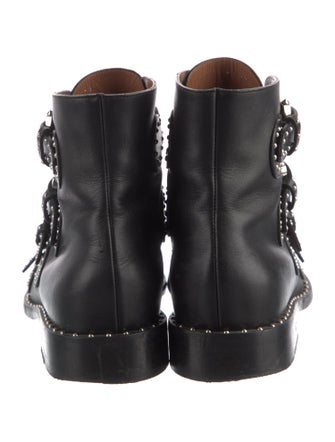 Givenchy Leather Studded Accents Combat Boots
