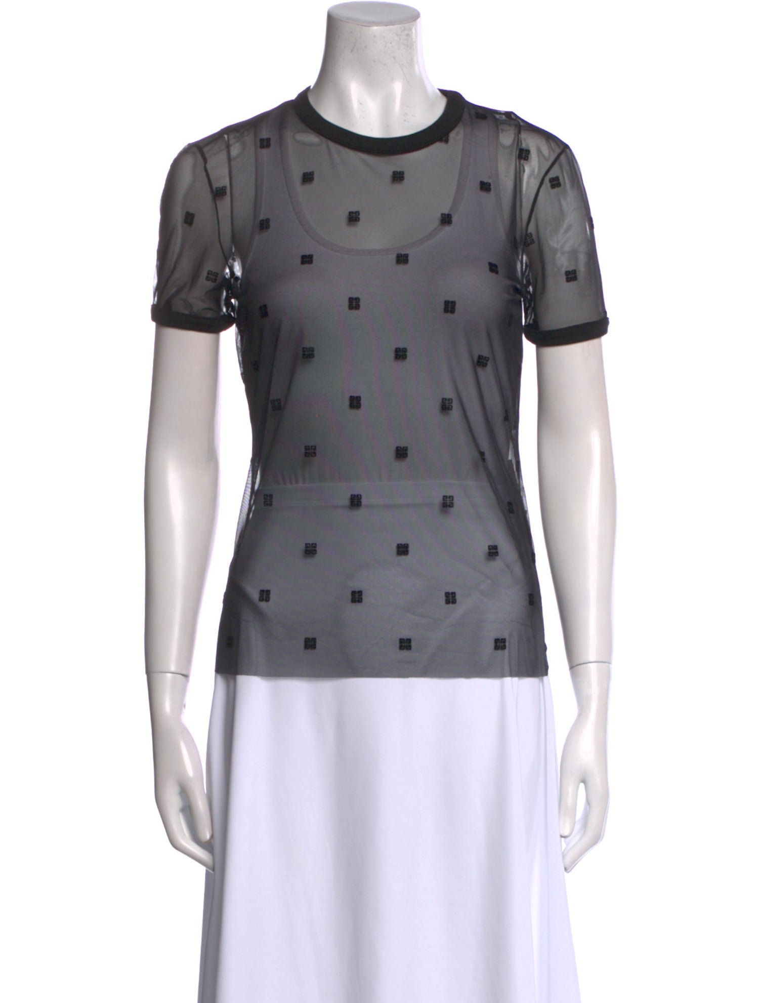 Givenchy Polka Dot Print Crew Neck T-Shirt