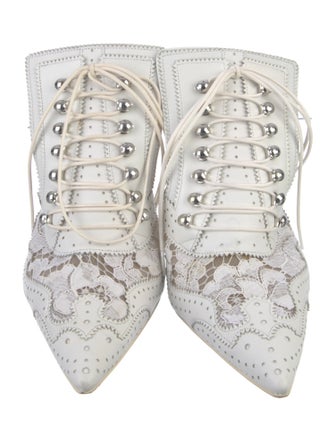 Givenchy Leather Lasercut Accents Mules