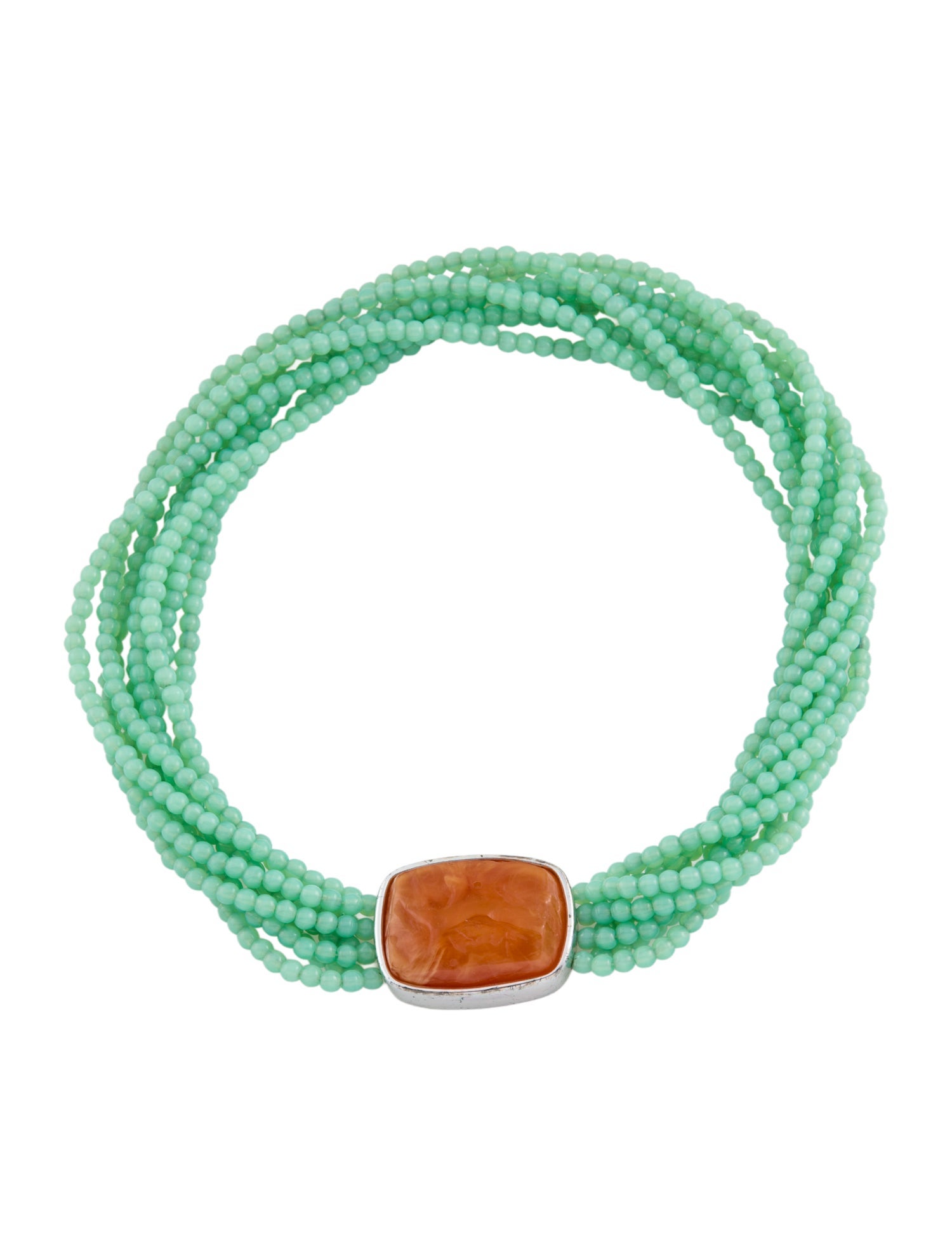 Givenchy Vintage Resin Bead Collar Necklace