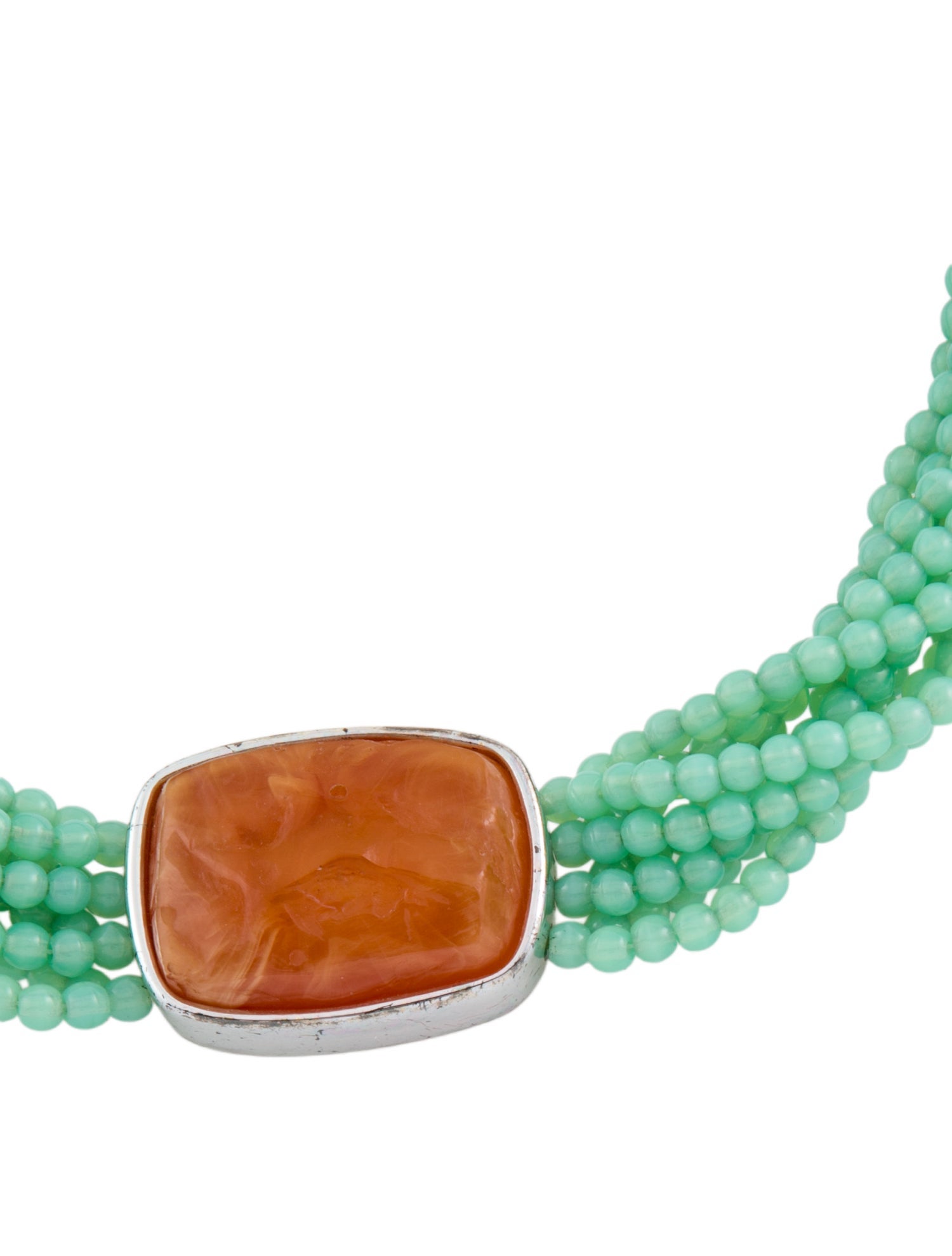 Givenchy Vintage Resin Bead Collar Necklace