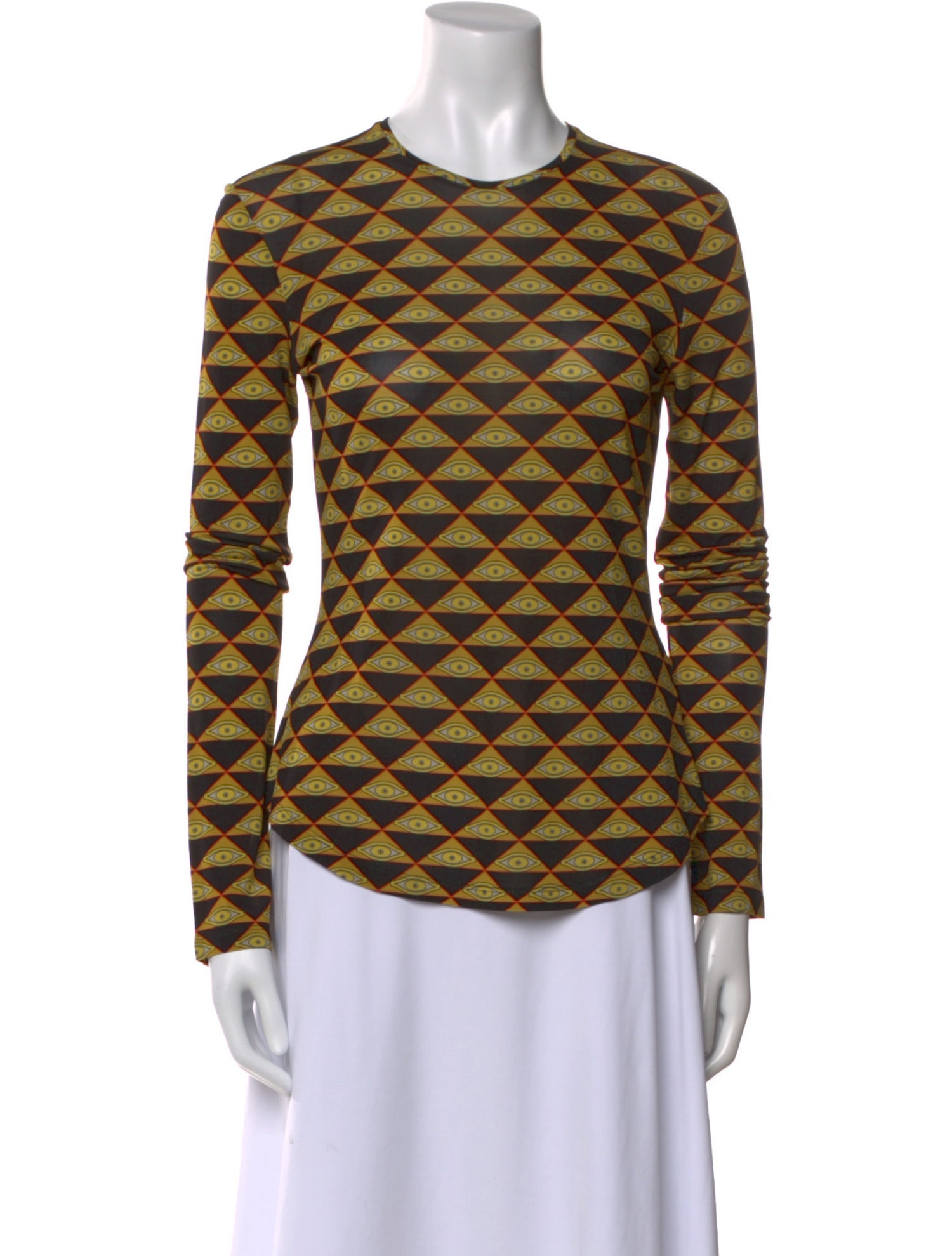 Givenchy Printed Crew Neck Top