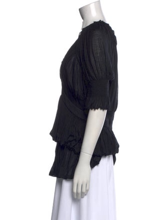 Givenchy V-Neck Short Sleeve Blouse