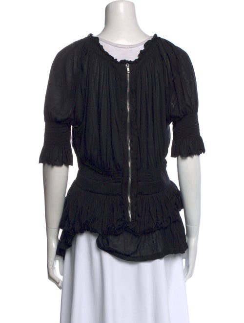 Givenchy V-Neck Short Sleeve Blouse