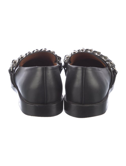 Givenchy Leather Chain-Link Accents Loafers