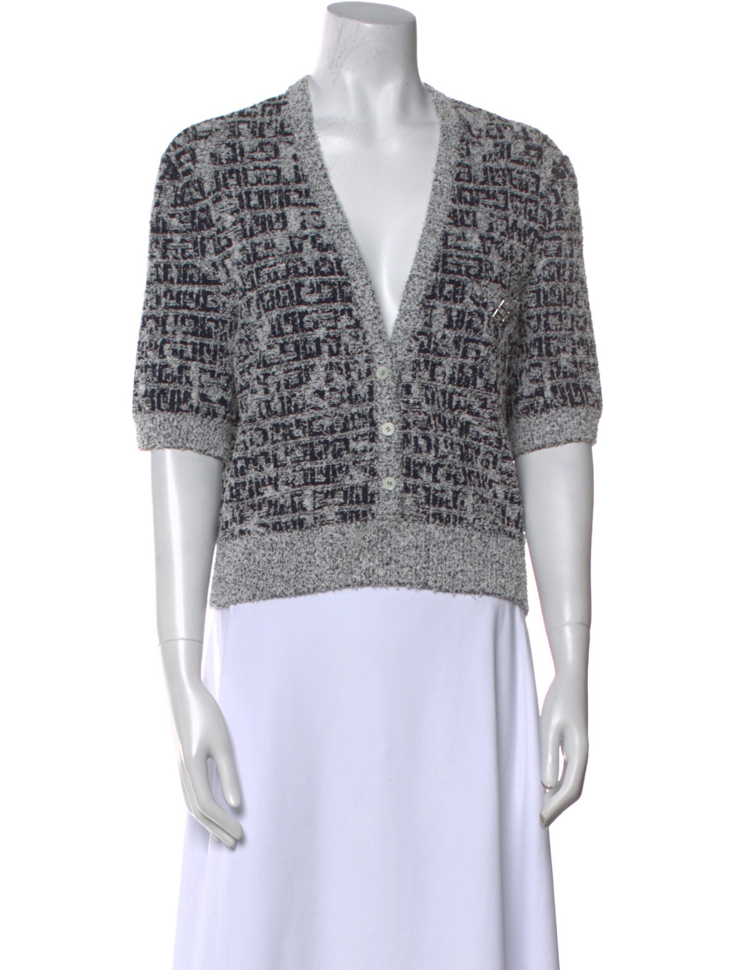 Givenchy Printed V-Neck Sweater w/ Tags