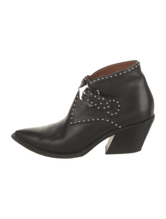 Givenchy Leather Studded Accents Western Boots