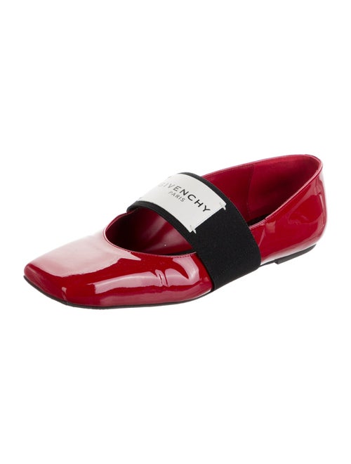 Givenchy Patent Leather Colorblock Pattern Mary Jane Flats