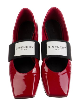 Givenchy Patent Leather Colorblock Pattern Mary Jane Flats