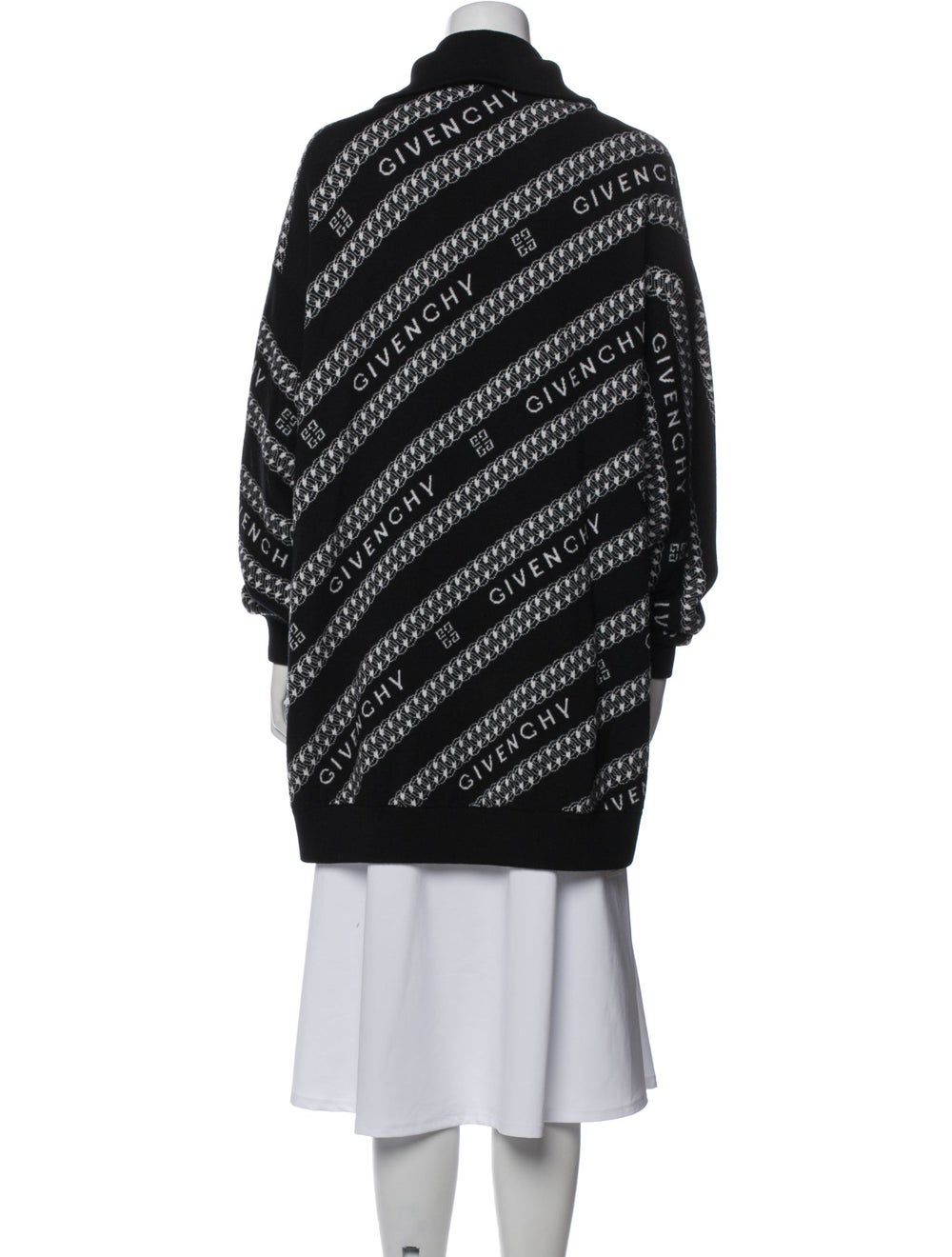 Givenchy Wool Jacket Black Printed Stand Collar - image 3