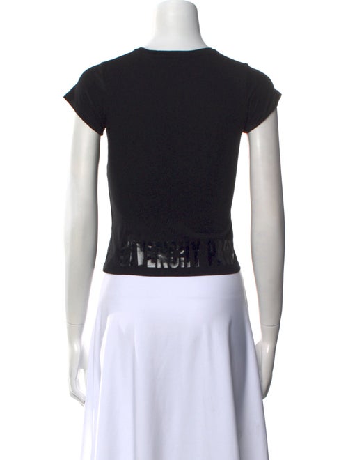 Givenchy Graphic Print Crew Neck Crop Top