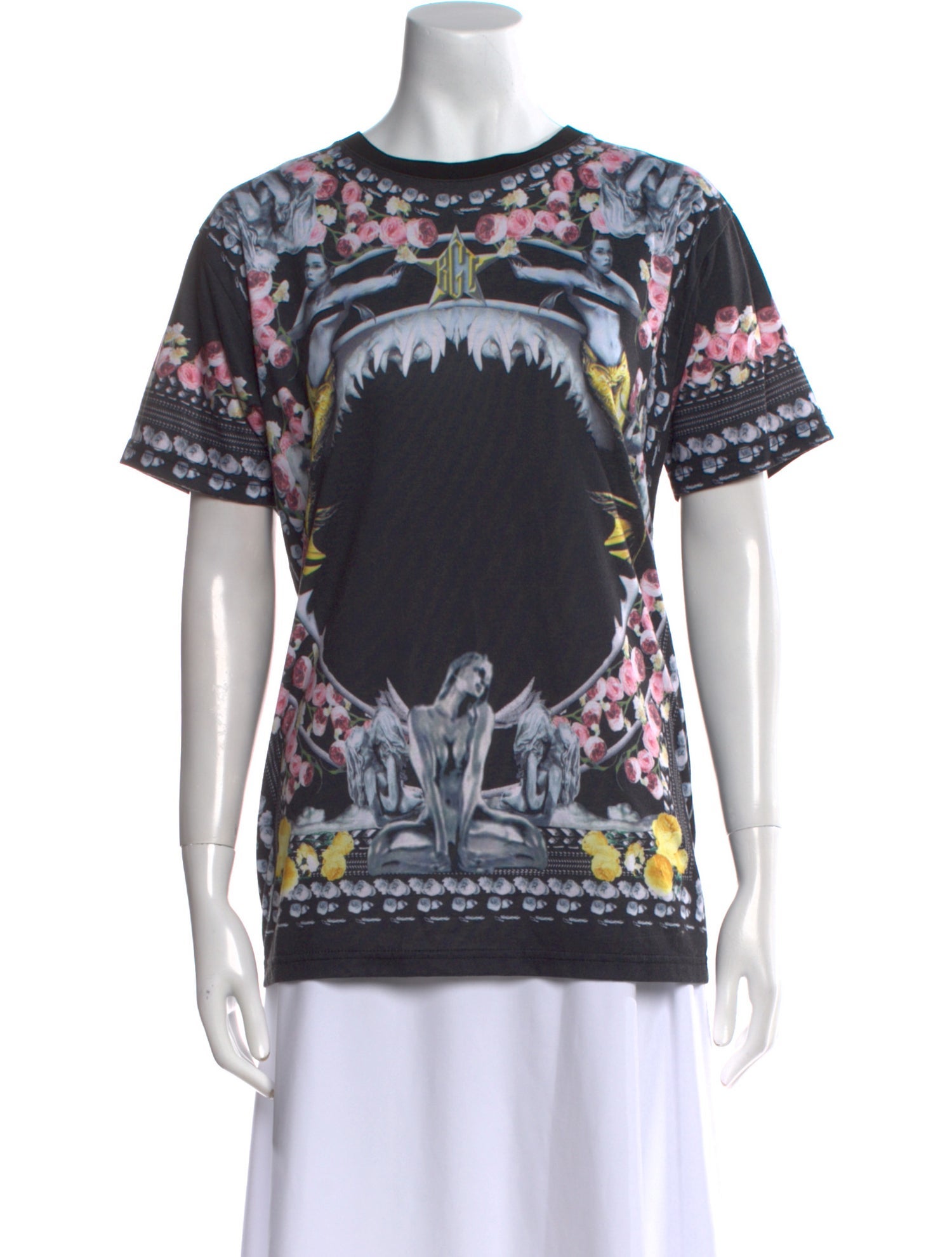 Givenchy Floral Print Crew Neck T-Shirt