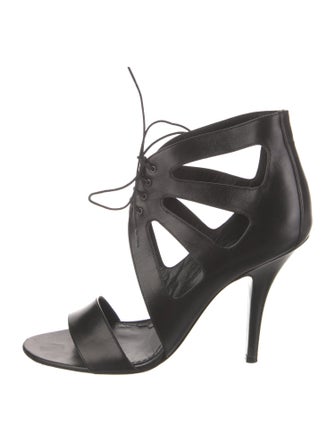 Givenchy Leather Cutout Accent Sandals