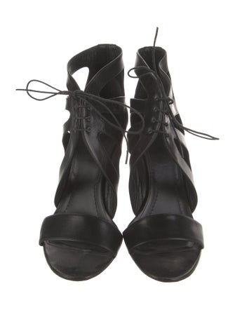 Givenchy Leather Cutout Accent Sandals