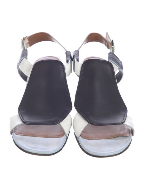 Givenchy Leather Colorblock Pattern Slingback Pumps