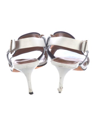 Givenchy Leather Colorblock Pattern Slingback Pumps