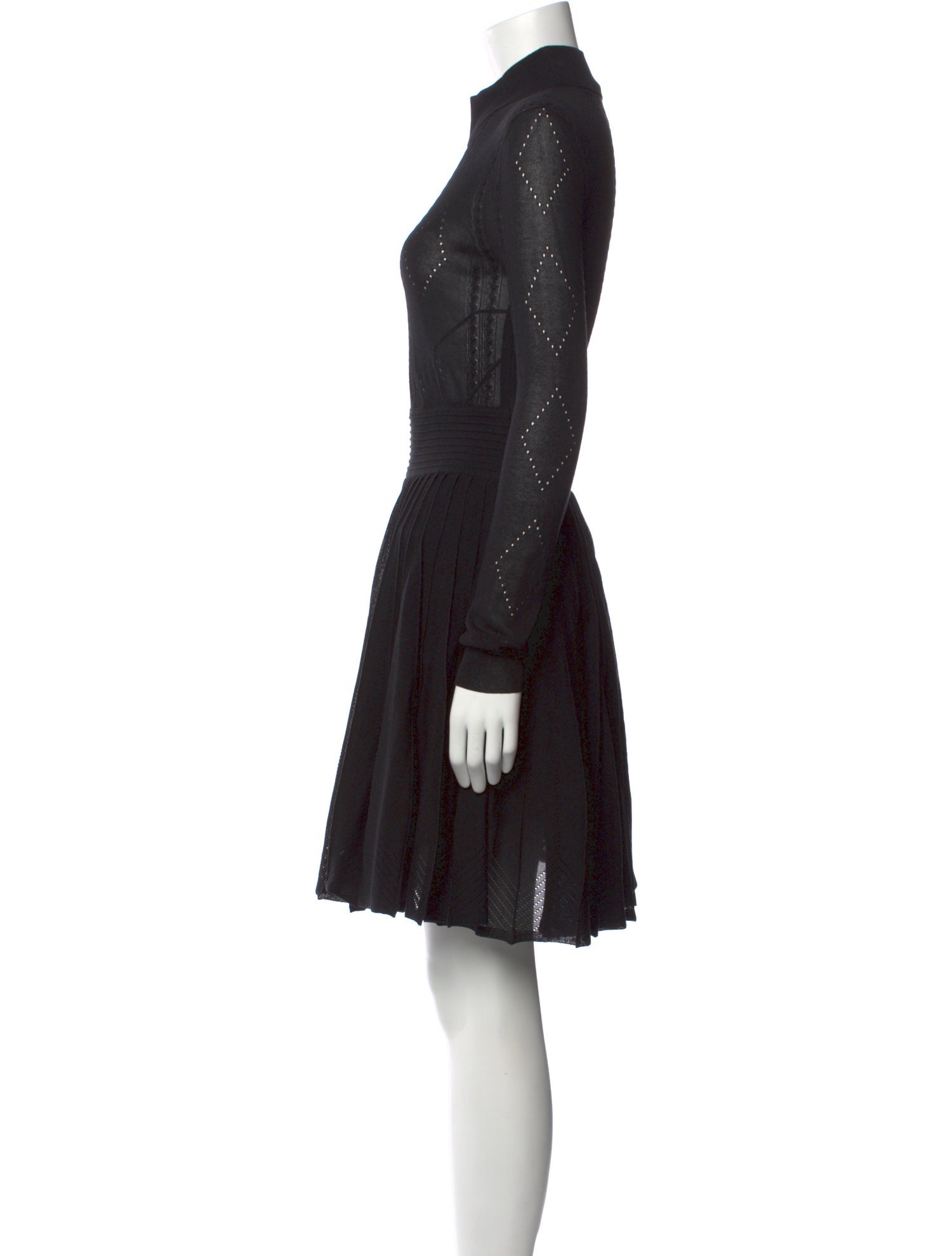 Givenchy Mock Neck Knee-Length Dress