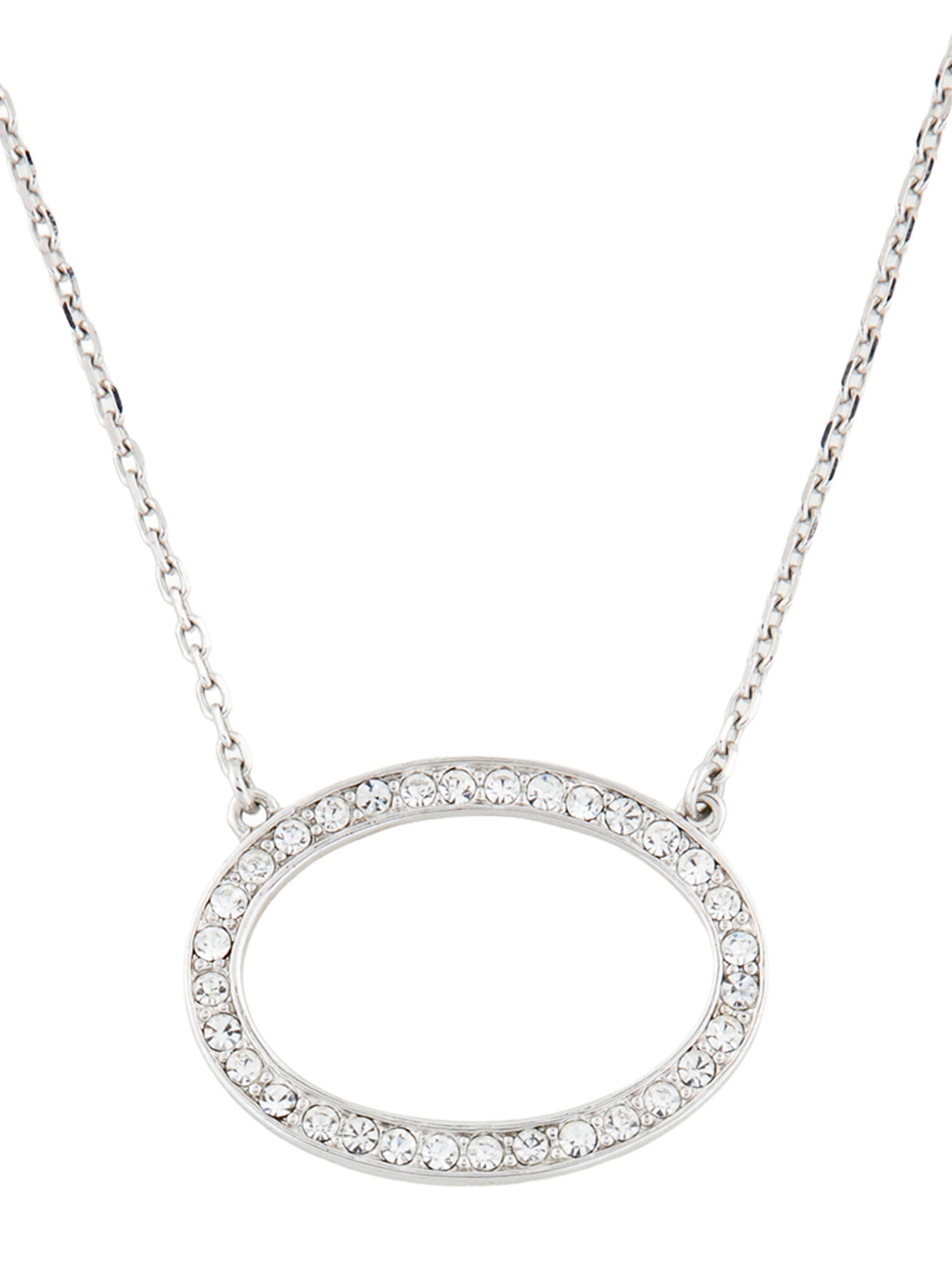 Givenchy Crystal Oval Pendant Necklace