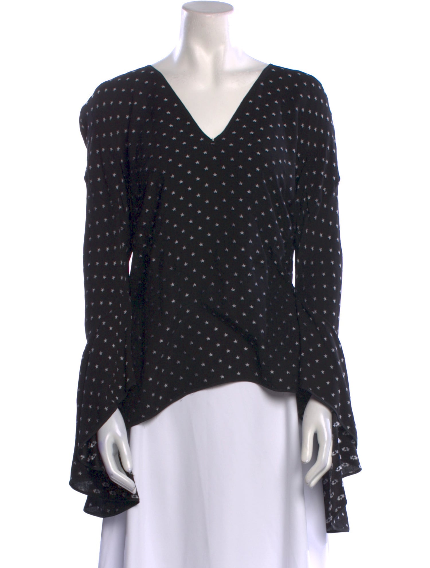 Givenchy Printed V-Neck Blouse