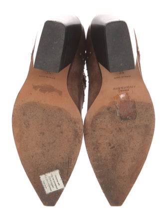 Givenchy Suede Studded Accents Lace-Up Boots