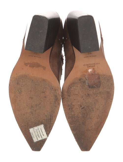 Givenchy Suede Studded Accents Lace-Up Boots